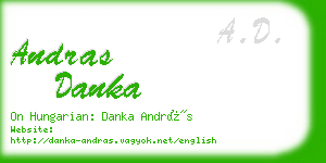 andras danka business card